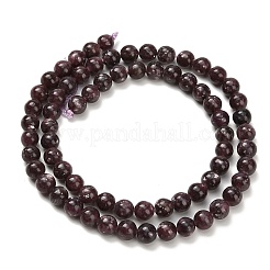 Natürliche Lepidolith / lila Glimmer Steinperlen Stränge&nbsp;G-H335-B03-6mm-A