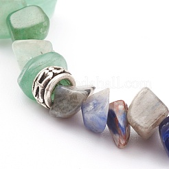 Chakra-Chips natürliche Edelsteinperlen-Armbänder&nbsp;BJEW-JB05933