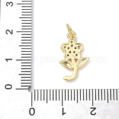 Pendentifs en laiton avec zircone cubique&nbsp;KK-L253-25G-01
