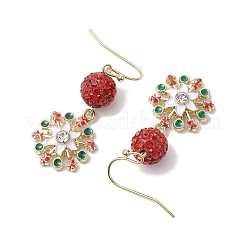Emaille-Legierung mit Strass-Ohrhängern&nbsp;EJEW-JE06079