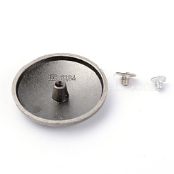Legierung & Eisenhandwerk massiver Schraubniet&nbsp;PALLOY-WH0084-10EB