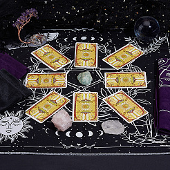 2 quadratische Samt-Tischdecke für Tarotkarten zur Wahrsagerei&nbsp;AJEW-CN0007-62B