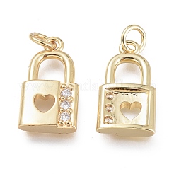 Pendentifs en laiton zircon cubique transparent&nbsp;KK-O127-07G
