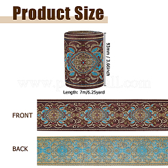 Cinta de poliéster jacquard vintage con estampado de flores de 6.25 yarda&nbsp;OCOR-HS0001-11B