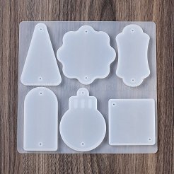 Silikonform für Schlüsselanhänger mit geometrischem Anhänger&nbsp;SIMO-S001-05G