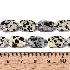 Natur Dalmatiner Jaspis Perlen Stränge&nbsp;G-T139-84