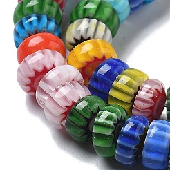 Handgemachte Millefiori Bunte Malerei Perlen Stränge&nbsp;X-LAMP-F035-05