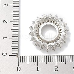 Gestell aus Messing mit Mikropflaster und klaren Zirkonia-Cabochon-Anschlussfassungen&nbsp;KK-L224-027P-02