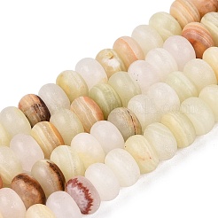 Colliers de perles en calcite verte naturelle à bandes (jade afghan)&nbsp;G-N367-02A-03