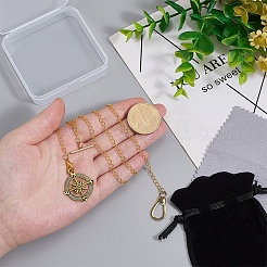 Pendentifs en alliage de style tibétain avec boussole&nbsp;HJEW-PH02439