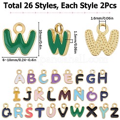 52pcs 26 styles de pendentifs en émail en alliage&nbsp;ENAM-SC0005-28