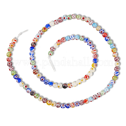 3 Strang handgemachte Millefiori-Glasperlenstränge&nbsp;LAMP-LT0001-16A