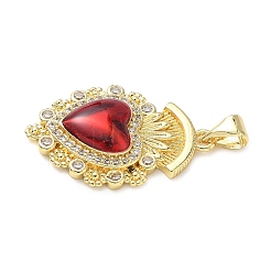 Colgante micropavé cubic zirconia de latón&nbsp;KK-I379-03G-C