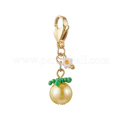 Decorazioni pendenti con perline di semi di vetro di pomodoro&nbsp;HJEW-MZ00264-04