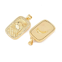 Pendentifs en laiton zircon cubique micro pavé noir&nbsp;CU-CBAFB88-09G