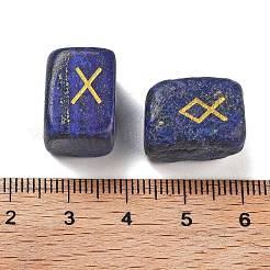 Rechteckige natürliche Lapislazuli-Runensteine&nbsp;G-Z059-01E