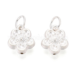 925 dijes de flores de plata de ley.&nbsp;STER-T008-29S