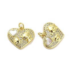 Pendentifs en laiton zircon cubique transparent&nbsp;KK-K365-04I-G