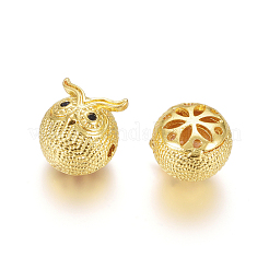 Perline in ottone&nbsp;ZIRC-L088-20B-G