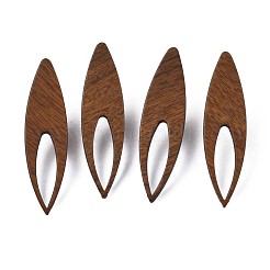 Orecchini a bottone in legno di noce con occhio di cavallo e perno in acciaio inossidabile 304 per donna&nbsp;EJEW-N017-009