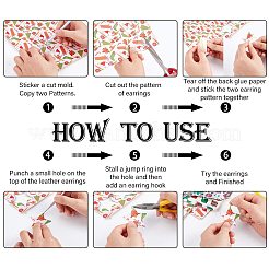 Weihnachtsmotivimitat Lederstoff&nbsp;DIY-FG0001-03