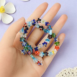 Blume handgemacht Millefiori Glasperlen Stränge&nbsp;LK-YW0001-08