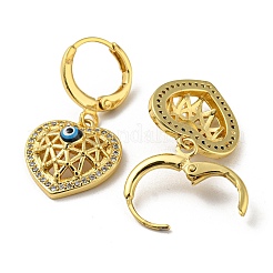 Orecchini pendenti a leva in ottone dorato&nbsp;EJEW-A033-15G-02