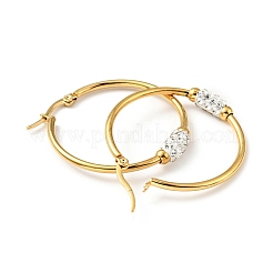 Kristall-Rhinestone-Rohrperlen-Creolen&nbsp;EJEW-D279-11G-03