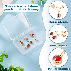 4 pendentif en laiton micro pavé de zircones cubiques&nbsp;ZIRC-TA0001-29