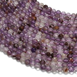 Stränge aus natürlichen violetten Phantomquarz-/violetten Lodolithquarzperlen&nbsp;G-L661-A01-5mm