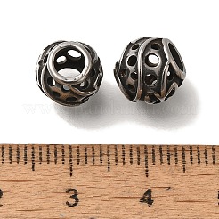 304 Edelstahl-Europäische Perlen&nbsp;STAS-D191-17A-AS