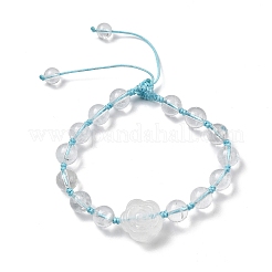 Bracelets de perles de quartz tressés réglables en quartz naturel&nbsp;BJEW-L713-A01