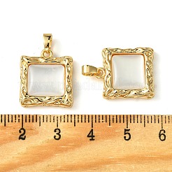 Muschelanhänger aus Messing mit Pavé-Fassung&nbsp;KK-M277-01G
