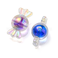 Placcatura uv perline acriliche iridescenti arcobaleno&nbsp;X-PACR-E001-01