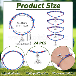24 x Charm-Armband aus Legierung.&nbsp;BJEW-DR00015