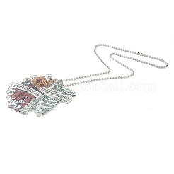 Décoration pendentif fleur acrylique&nbsp;RJEW-E007-03P-09