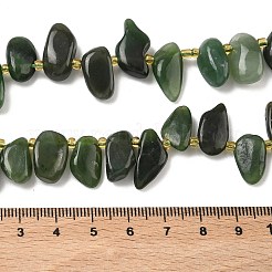 Natürliche kanadische Jade Perlen Stränge&nbsp;G-P604-A03-01