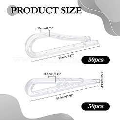 100 Stück 2 Stile Kunststoff-Kragenkrawattenklammern&nbsp;AJEW-ME0001-24