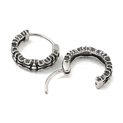 Pendientes de aro de acero inoxidable quirúrgico 316&nbsp;EJEW-D096-09D-AS