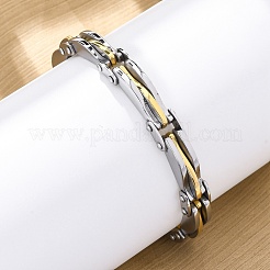 Bracelets à maillons en acier inoxydable 304 pour femmes et hommes&nbsp;BJEW-R018-06GP