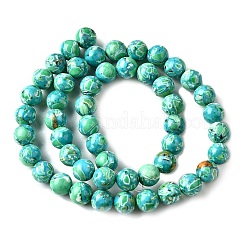 Brins de perles de magnésite naturelle teintes&nbsp;G-L617-D01-8mm-01