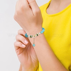 Braccialetti di fascino perline di vetro&nbsp;BJEW-YW00007-01