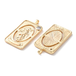 Pendentifs avec zircon cubiques à micro-pavés en laiton&nbsp;KK-C079-04G