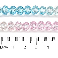 Fili di perline in vetro verniciato trasparente&nbsp;LS-DGLA-A034-T8mm-A21