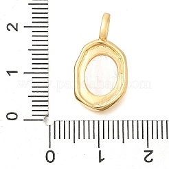 Messing-Pflasteranhänger aus natürlichen Süßwassermuscheln&nbsp;LS-KK-U040-03G