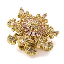 Perline zirconi micro pave  in ottone&nbsp;KK-D378-19G-02