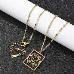 Collana in acciaio inossidabile 304&nbsp;NJEW-D330-01G-05