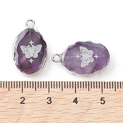 Natürlichen Amethyst oval Anhänger&nbsp;X-G-C102-07P-03