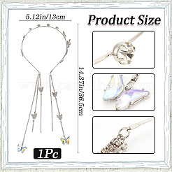 Bandeaux de cheveux en strass en alliage de zinc&nbsp;OHAR-WH20007-01B-P