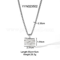Colliers hip-hop rétro avec pendentif en acier inoxydable 304&nbsp;OC7318-5